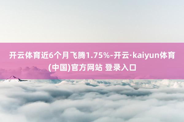 开云体育近6个月飞腾1.75%-开云·kaiyun体育(中国)官方网站 登录入口