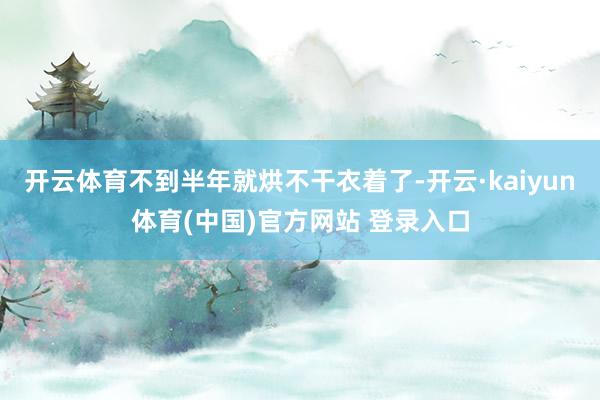 开云体育不到半年就烘不干衣着了-开云·kaiyun体育(中国